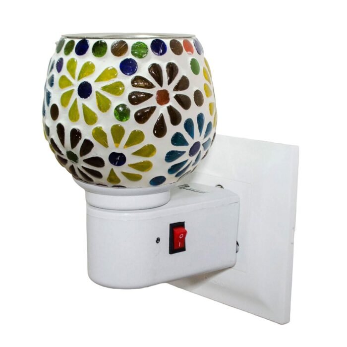 Tech MAHADEV Modern Night Lamp & Incense Holder Multi-Color Glass Aroma Burner | Kapoor Dani, Dhoop Dani & Camphor Diffuser for Home & Office-2025