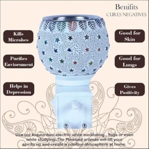 Tech MAHADEV Modern Night Lamp & Incense Holder Multi-Color Glass Aroma Burner | Kapoor Dani, Dhoop Dani & Camphor Diffuser for Home & Office-2025 1 Incense Holder