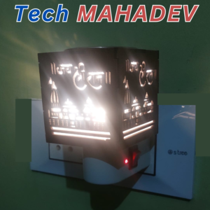 SHABDH Wooden Ram Ayodhya Mandir 3-in-1 Incense Holder | Electric Fragrance Lamp & Night Lamp | Kapoor Dani for Home, Office & Living Room. 1 Ram Ayodhya Mandir 4